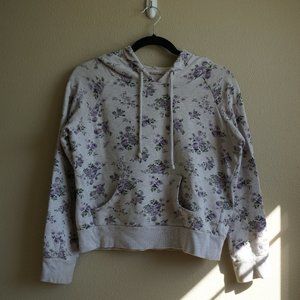 Forever 21 Gray Floral Hoodie